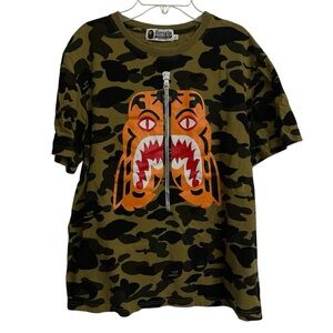 BAPE A Bathing Ape Boy’s Tiger Camo T-shirt Size XL